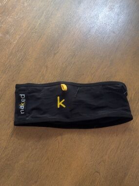 NAK Black running belt with Yellow Accent